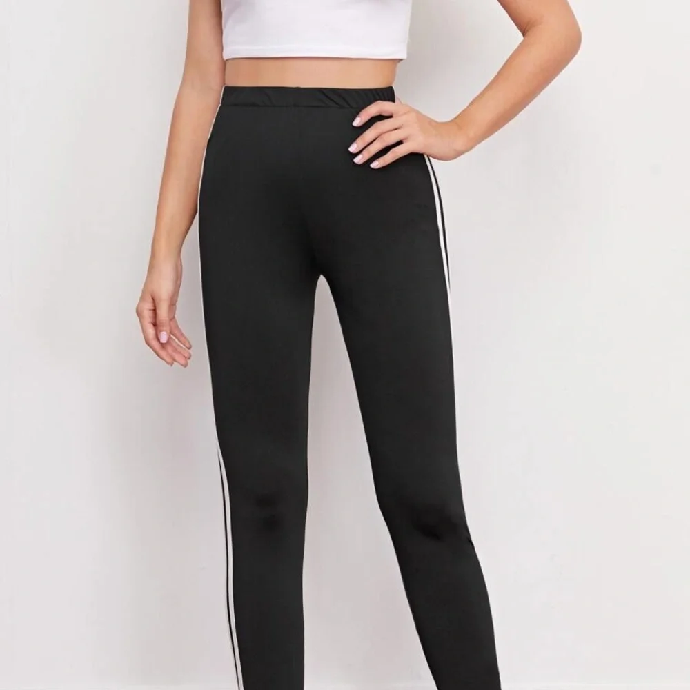 Adidas Women's D2m 3 Stripes High-Rise Long Tights, Size XL - Picture 5 of 13